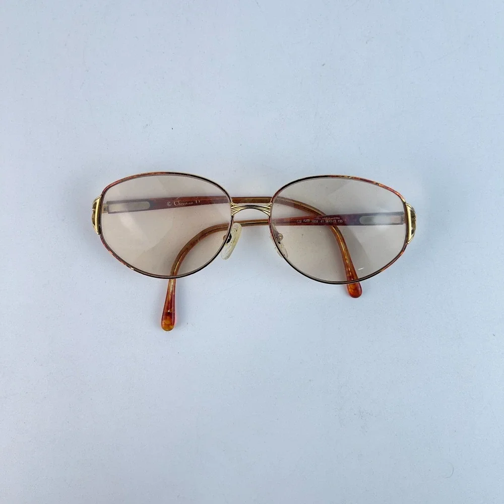 Christian Dior 285941‎ Women's Eyeglasses Brown Plastic Full Rim 56-15-135 mm
